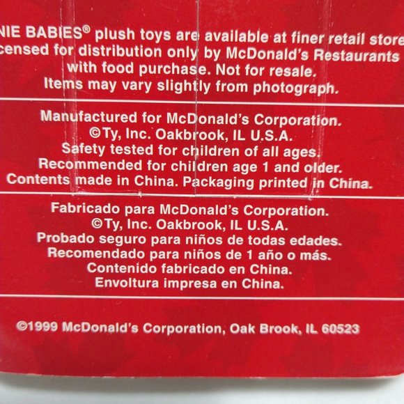 TY Beanie Babies McDonalds International Bears Set of 4-ALL w/ Errors NEW *RARE* - Picture 10 of 16